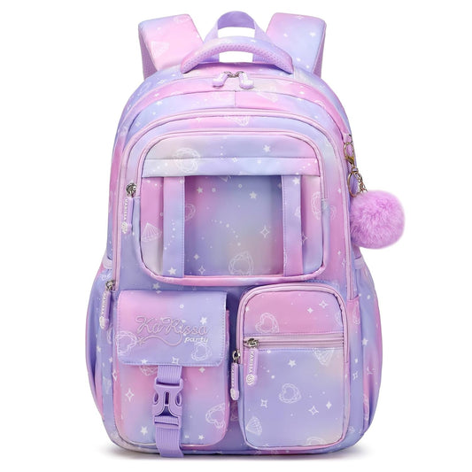 PIG PIG GIRL Kids Backpack for Girls School Bags for Middle School Students Book Bag for Elementary Primary School