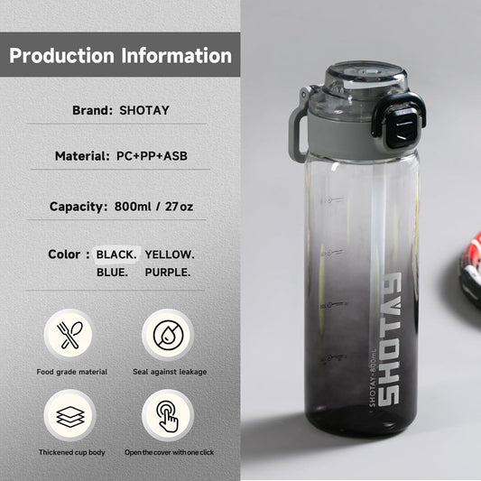SHOTAY Gradient Dual-Drink Sports Water Bottle (800ml)ST 7256