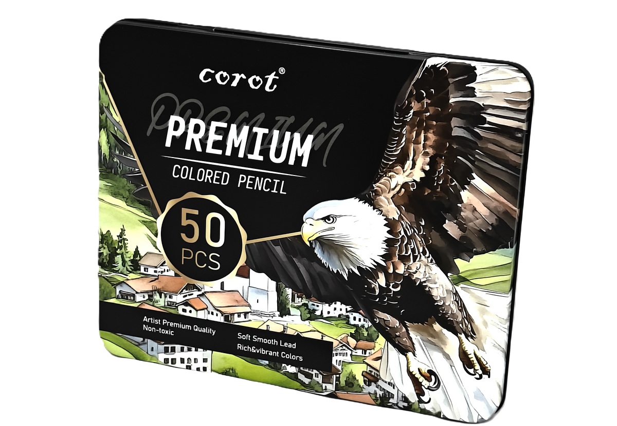Corot Premium Coloured Pencils, 50 Pieces