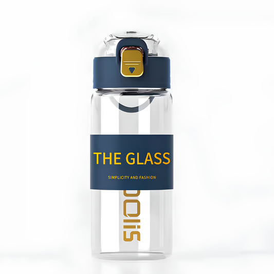 Borosilicate Glass Water Bottle with Locking Flip-Top- 400ML