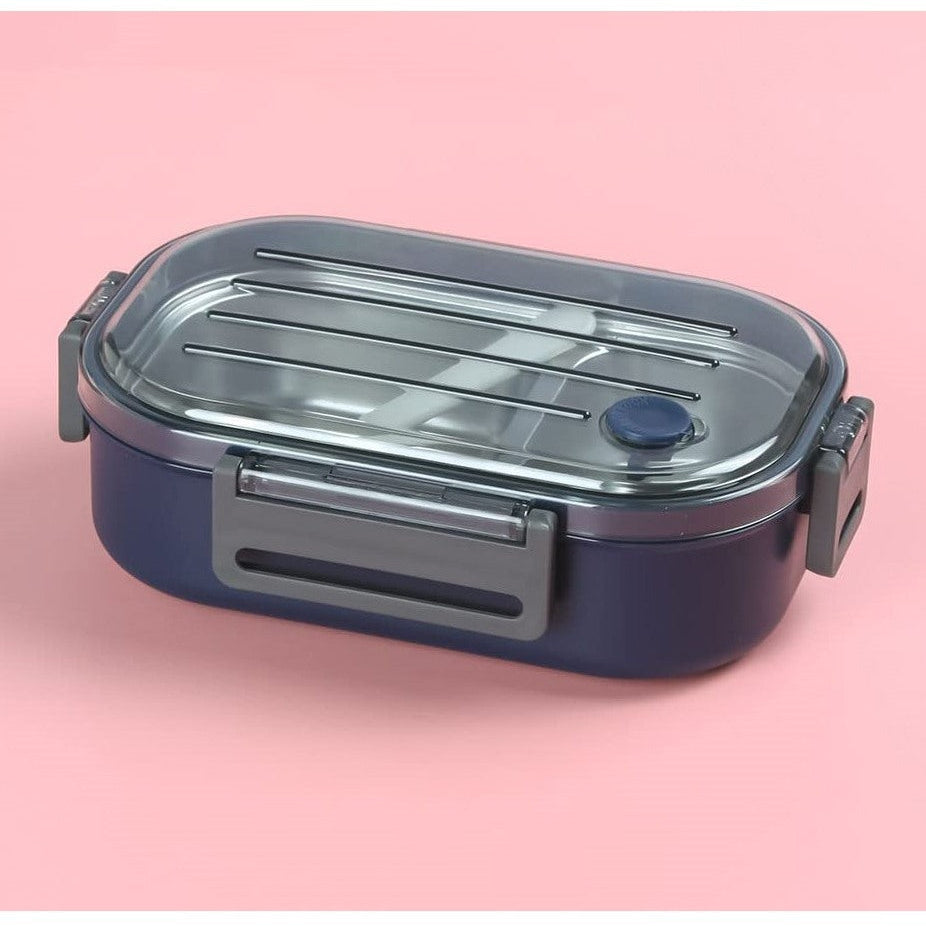 Leak-Proof Modular Lunch Box with Clear Lid & Spork