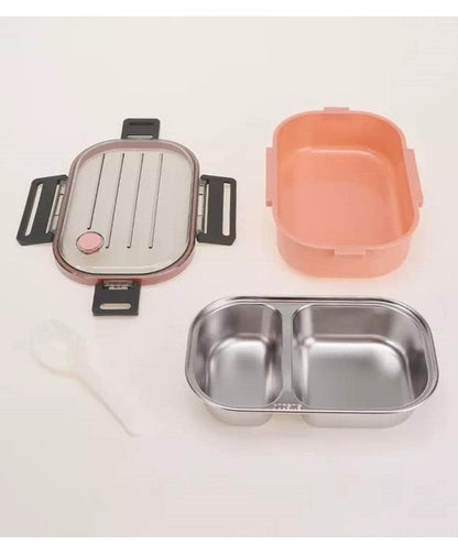 Leak-Proof Modular Lunch Box with Clear Lid & Spork