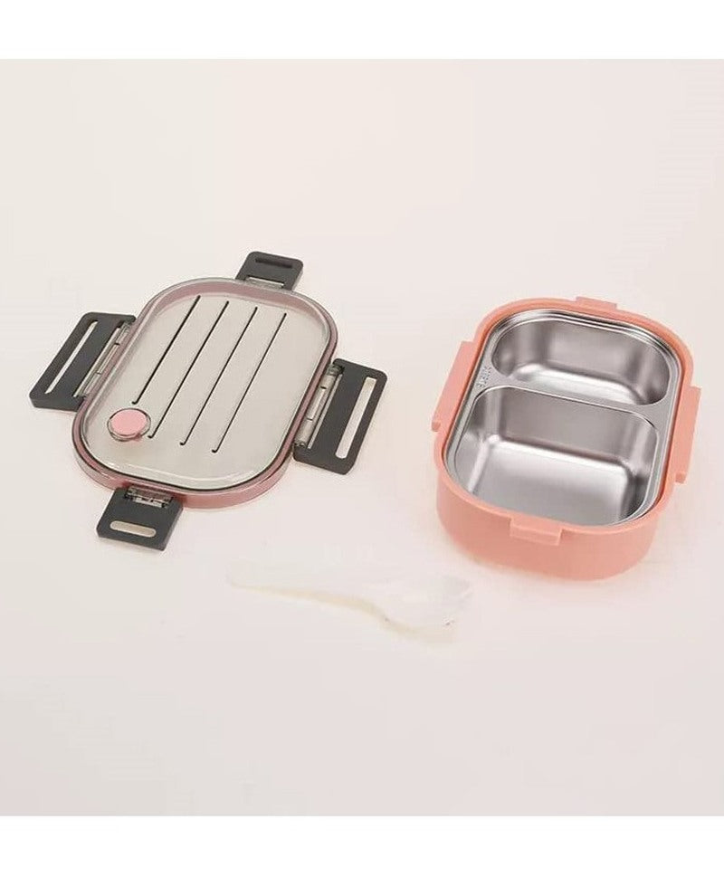 Leak-Proof Modular Lunch Box with Clear Lid & Spork