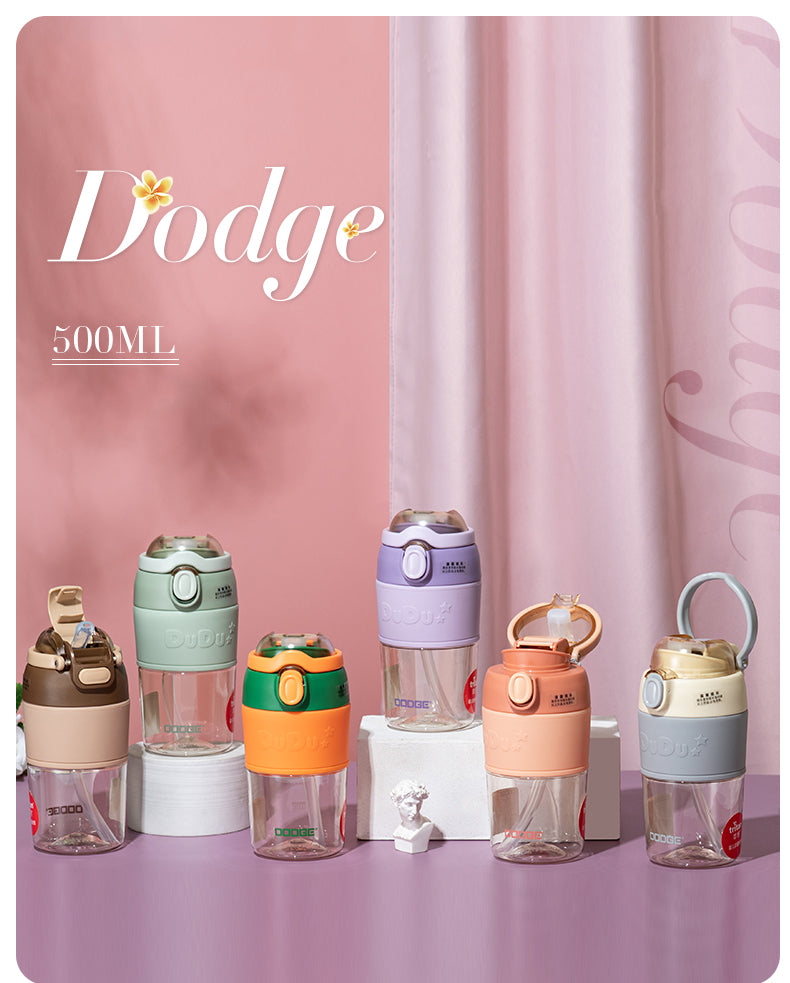 Dodge Tritan Water Bottle with Sipper & Spout –500ml