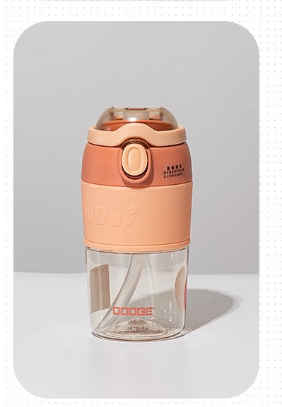 Dodge Tritan Water Bottle with Straw – 500ml Sipper for Adults & Kids