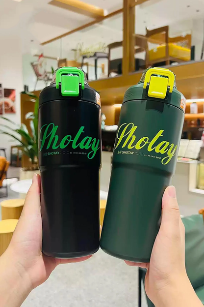 SHOTAY Premium Matte Sport Tumbler with Pop-Up Straw