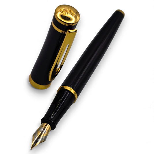 PAILI Premium Executive Fountain Pen – Classic Black & Gold Design, Medium Nib for Smooth Writing