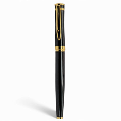 Premium Executive Fountain Pen – Classic Black & Gold Design, Medium Nib for Smooth Writing