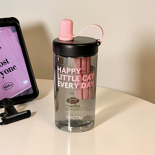 SHOTAY Water Bottle with Pop-Up Straw & Tea Infuser – ST 7164- 450ML