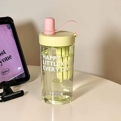 SHOTAY Water Bottle with Pop-Up Straw & Tea Infuser – ST 7164- 450ML