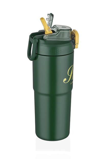 SHOTAY Premium Matte Sport Tumbler with Pop-Up Straw