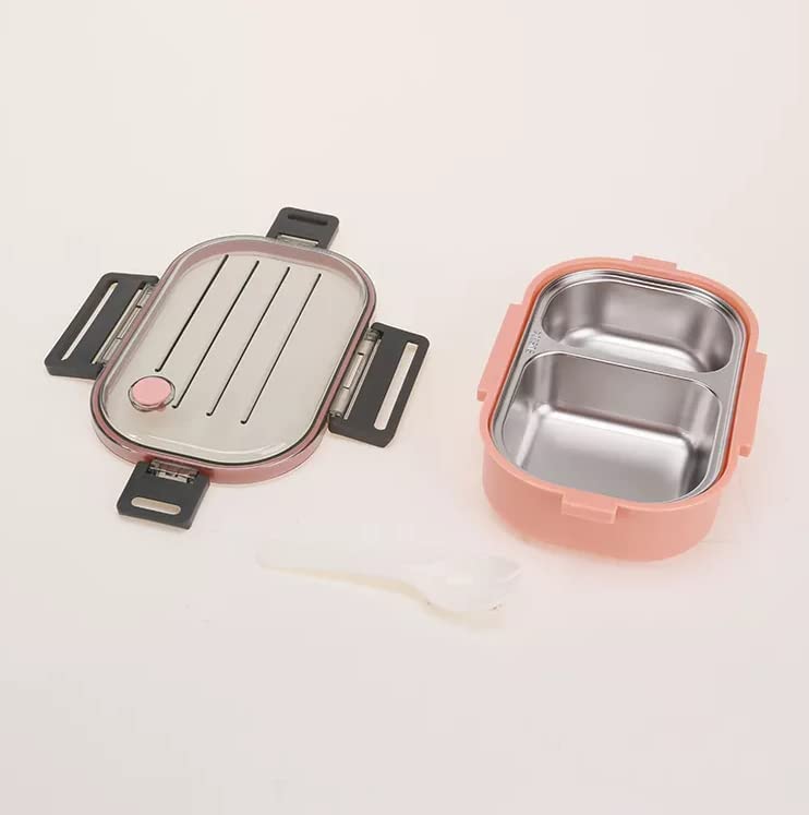 Leak-Proof Modular Lunch Box with Clear Lid & Spork