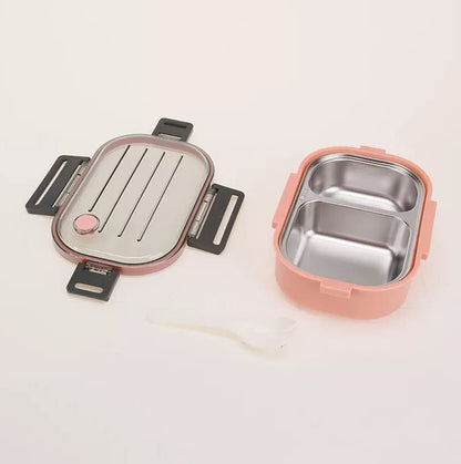 Leak-Proof Modular Lunch Box with Clear Lid & Spork