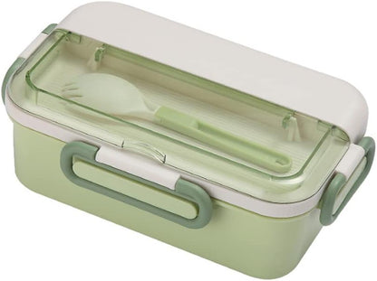 Rabbit Plastic Leakproof BPA Free Lunch Box with Spoon - Keep Your Food Fresh and Organized for Adults and Kids - Bpa-Free, Microwave and Dishwasher Safe (Multicolor) (1100ML, Green,Orange,Purpel)