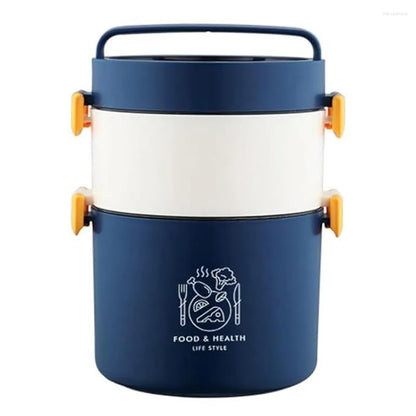 2 Tier Tiffin Lunch Box for Office and School 1350ML Round BPA Free Leak Proof (1350 ML, 2 Tier, Pink,)