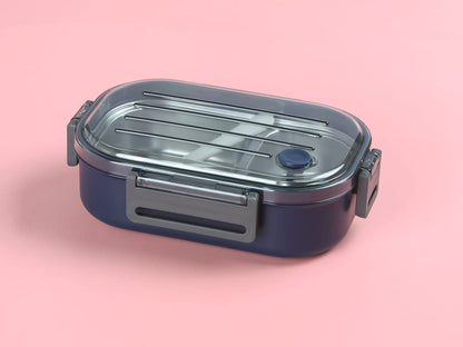 Leak-Proof Modular Lunch Box with Clear Lid & Spork