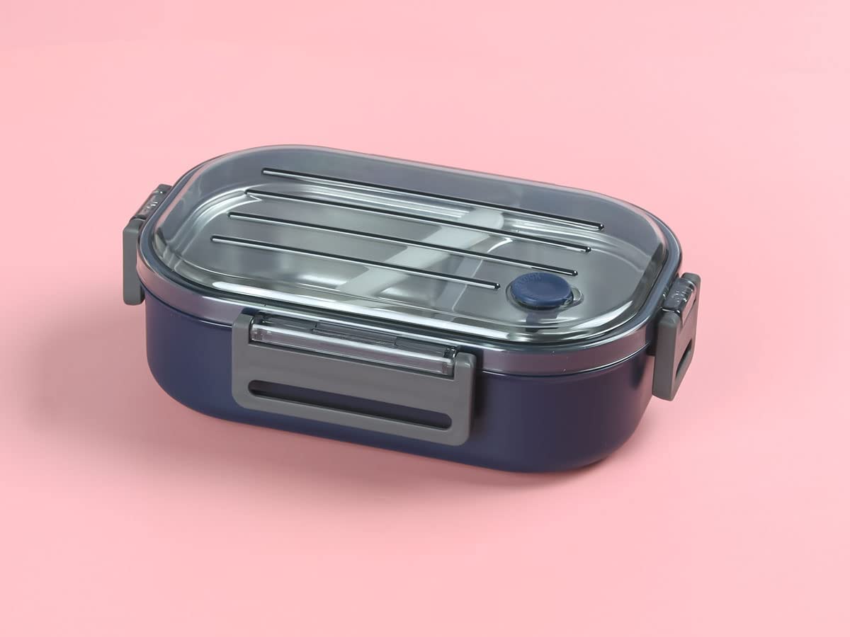 Leak-Proof Modular Lunch Box with Clear Lid & Spork