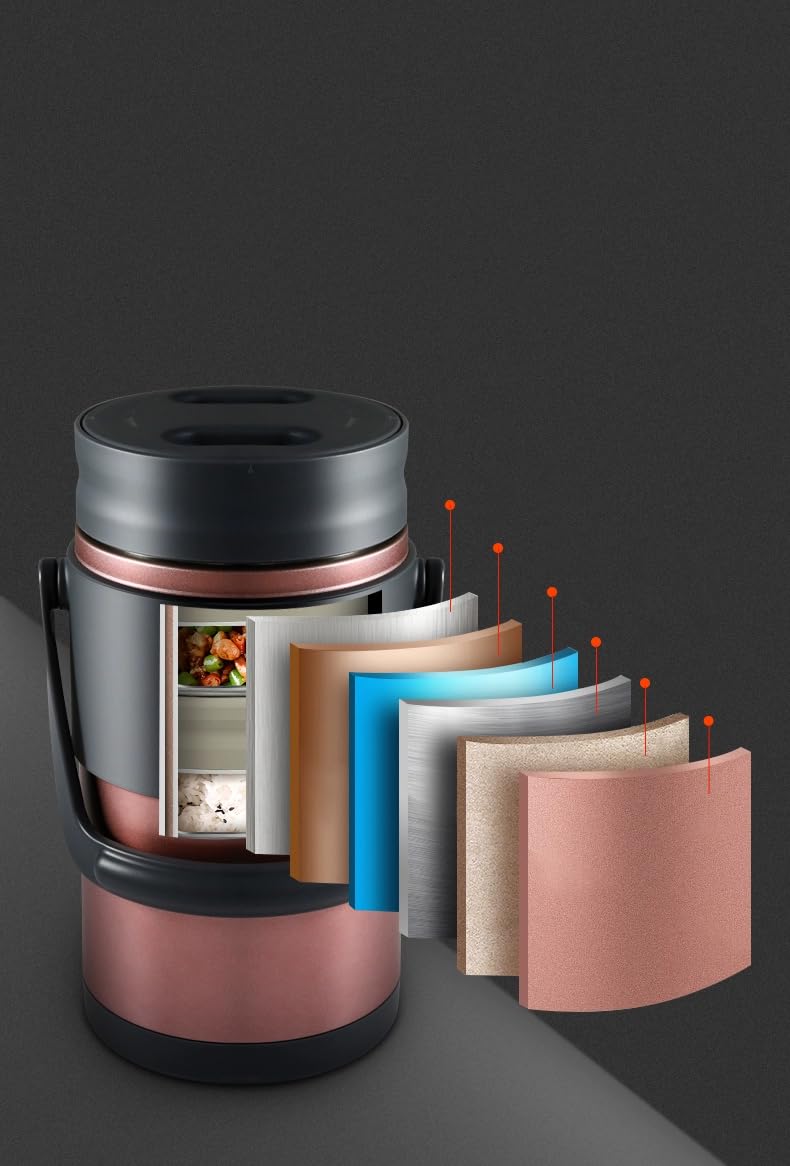Relish Vaccum Insulated Lunch Box - 2 Compartment, 2000ml