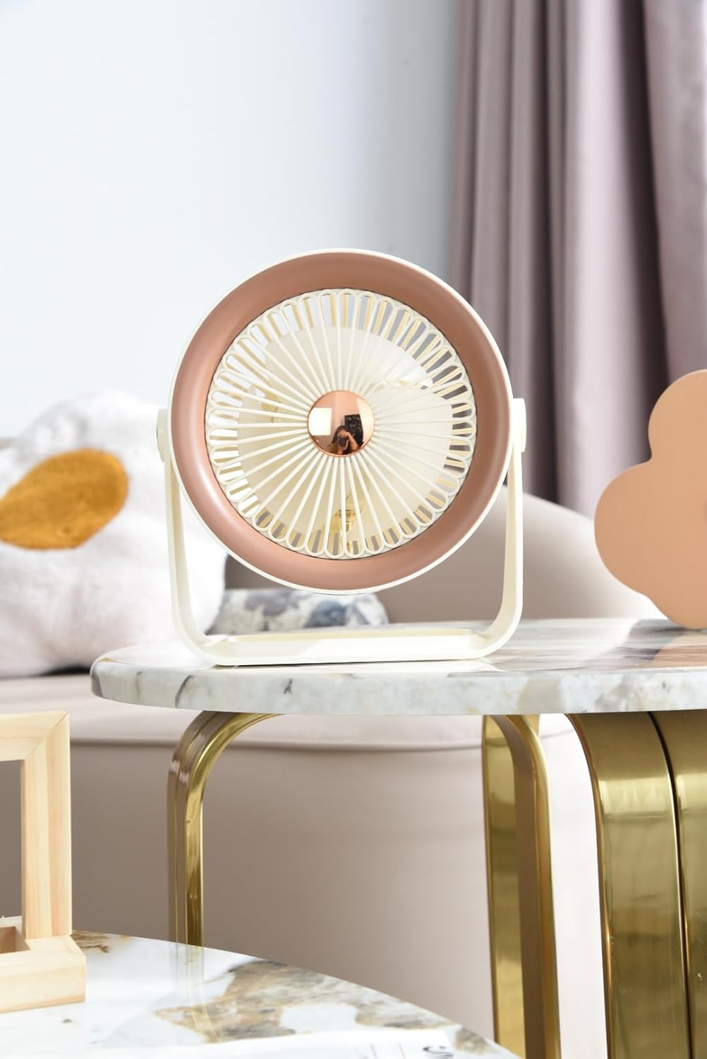 USB Rechargeable Mini Portable Hand Fan With Noise Cancelling Design Battery Operated Personal Fan for Women,Office,Travel,Mini USB Desk Fan for Home...