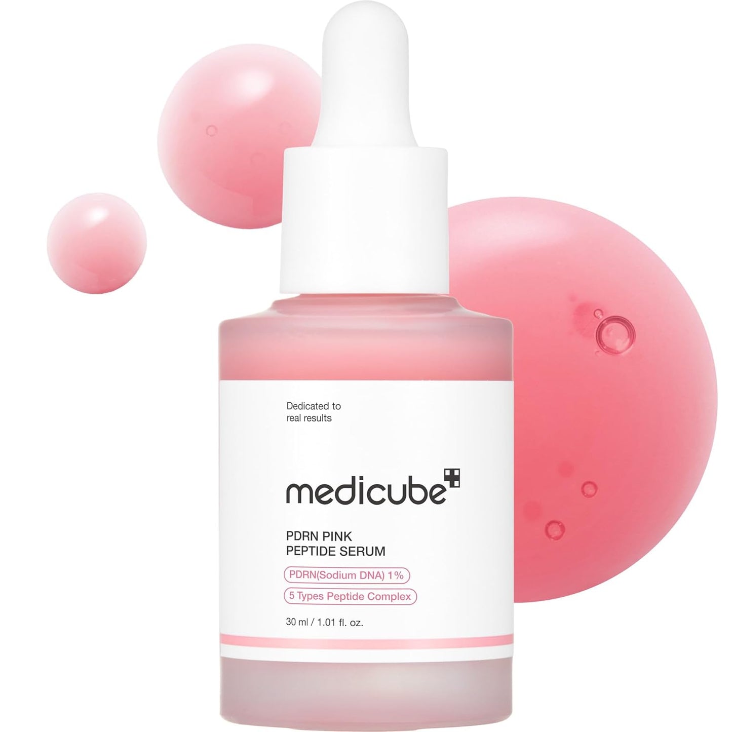 medicube PDRN Pink Peptide Serum Sodium DNA 1%, Pink glow serum, Peptide, Niacinamide, Hydrating & Moisturizing & Plumping, Uneven Skin Tone, Korean Skincare 30ML (1.01 fl.oz., Salmon DNA PDRN)