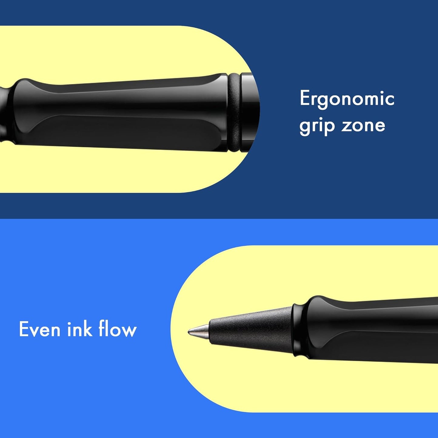 Lamy Safari Black Roller Ball Pen with Medium M63 black refill