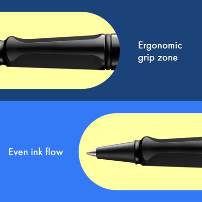 Lamy Safari Black Roller Ball Pen with Medium M63 black refill