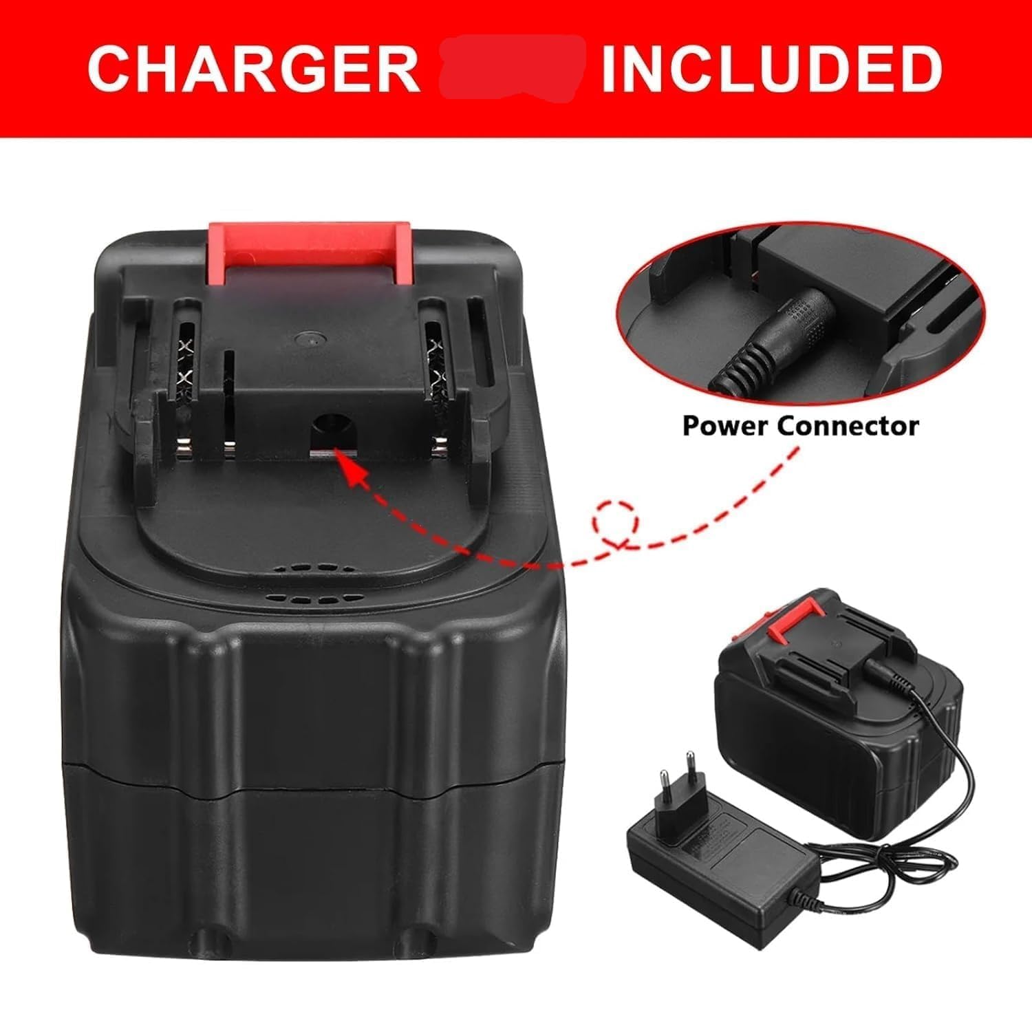 21V/48Vf Lithium-Ion Battery with Charger | Max Power Link System | Rechargeable Battery Pack for Cordless Power Tools – 12000mAh Li-ion | Power Share Compatible