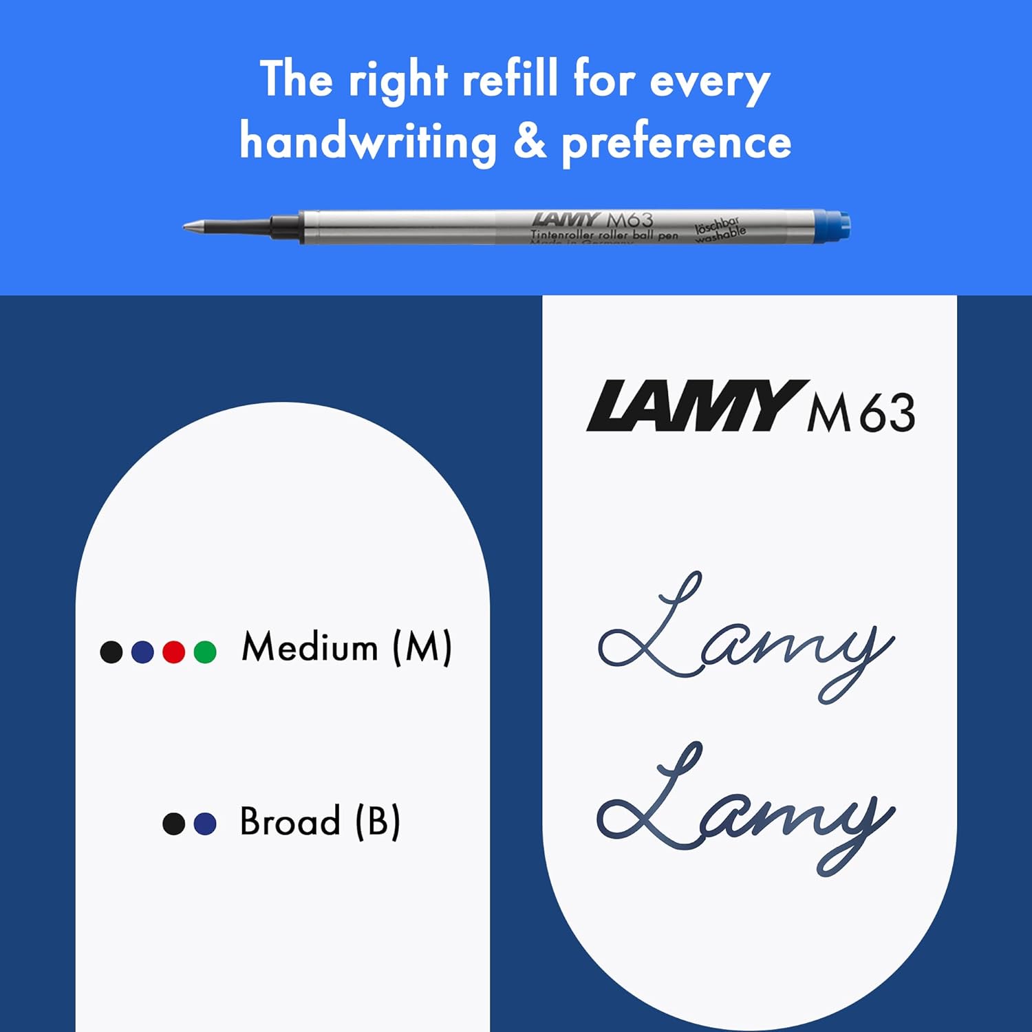 Lamy Safari Black Roller Ball Pen with Medium M63 black refill