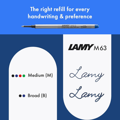 Lamy Safari Black Roller Ball Pen with Medium M63 black refill