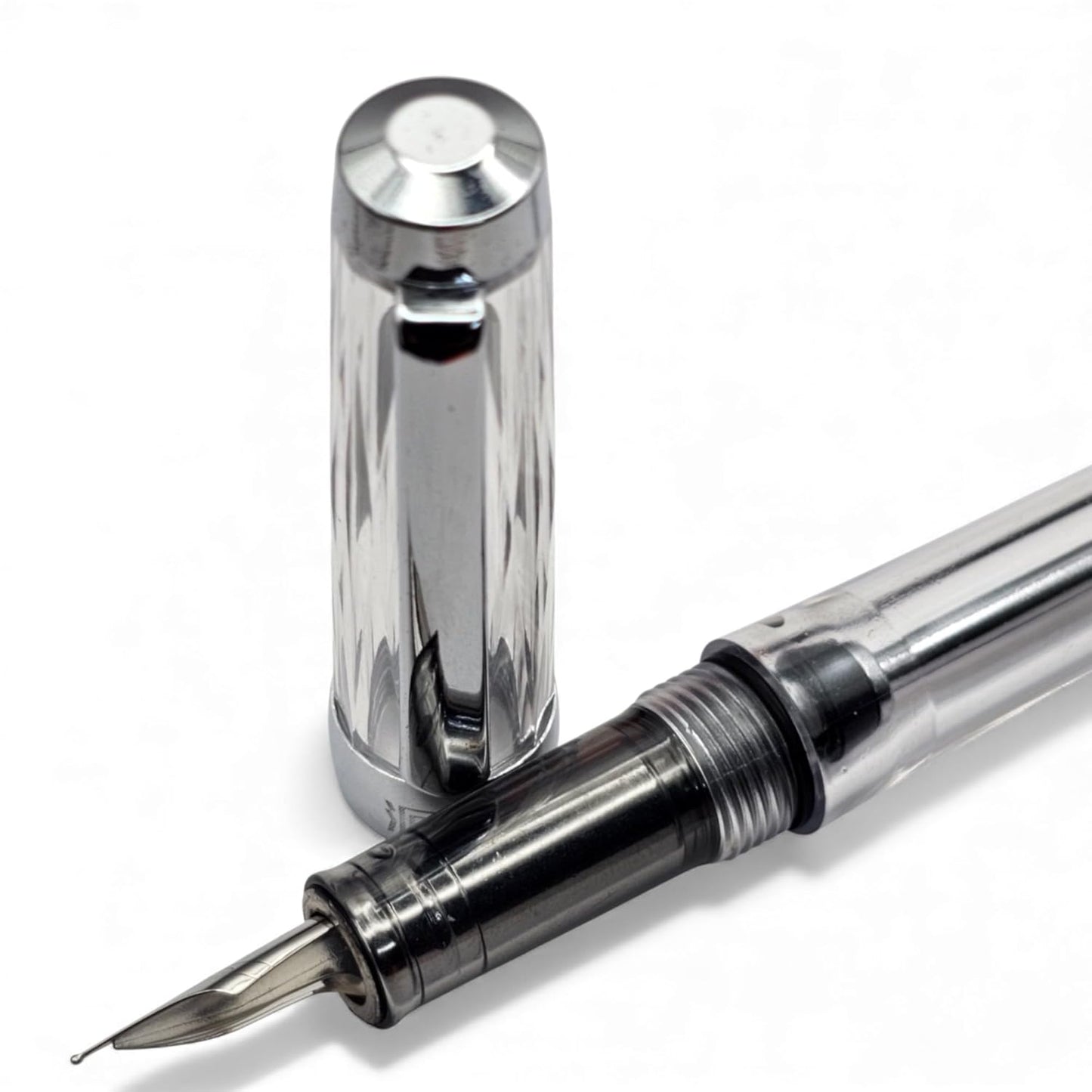 THE VENTI Fountain Pen – Acrylic VAC Filler, Schmidt Nib (Fine),Vaccum Filling Pen, Best Pen Gift Set for Men & Women, Professional, Executive, Office, Nice Pens,Return Gift (F013-White)
