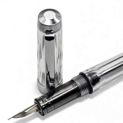 THE VENTI Fountain Pen – Acrylic VAC Filler, Schmidt Nib (Fine),Vaccum Filling Pen, Best Pen Gift Set for Men & Women, Professional, Executive, Office, Nice Pens,Return Gift (F013-White)