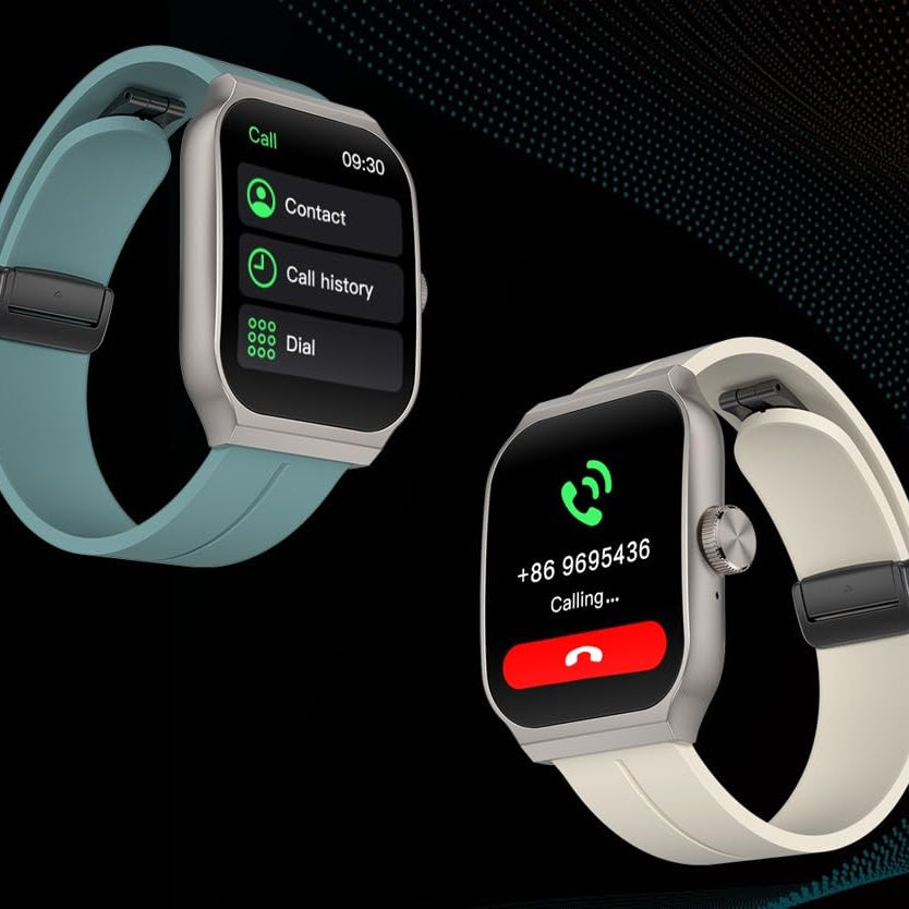 THE VENTI MediaTek Smart Watch 1.96inch Super AMOLED 3D Flexible Design Screen Bluetooth Calling Heart Rate IP67 Waterproof Smartwatch for Android iOS (1.96", Teal Green)