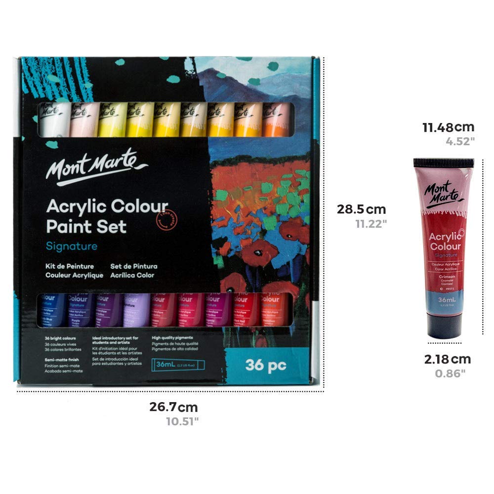 Mont Marte Acrylic Paint Set 36Pcs 36ML