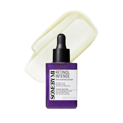 SOME BY MI Retinol Intense Reactivating Serum 30ml | 0.1% Retinol Serum for Anti-Aging and Glass Skin - Improvement of Post Acne Marks, Skin Texture & Elasticity - Imported Korean Skincare