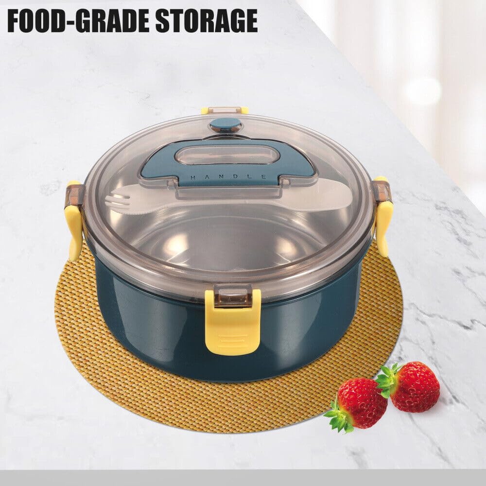 Thermal Stainless Steel 1000 ml Insulation Brunch Munch Box Tableware Set Portable Lunch Containers for Kid Adult Student Children Keep Food (800ML, Pink,Blue,Sky Blue)