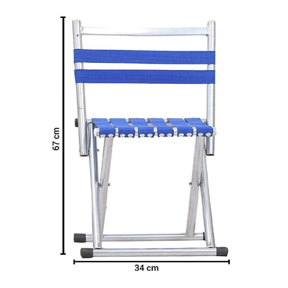 Venti Foldable Camping Chair, Heavy Duty Outdoor Portable Lightweight Folding Stool, Fishing Hiking Beach Picnic Stool Collapsible Camping Stool Mini for Travel Garden Chair (Silver)