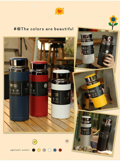 Venti Diamond Thermos Flask |SS304|for Tea Coffee Hotwater for 24Hours for School Office Travel Home Leak Proof 600/1100ML|BPA Free 100%| (1100ML, Red)