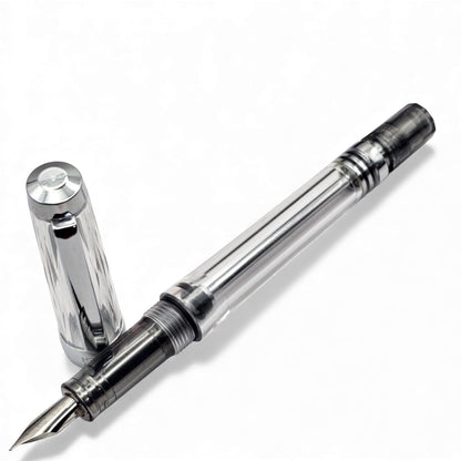 THE VENTI Fountain Pen – Acrylic VAC Filler, Schmidt Nib (Fine),Vaccum Filling Pen, Best Pen Gift Set for Men & Women, Professional, Executive, Office, Nice Pens,Return Gift (F013-White)