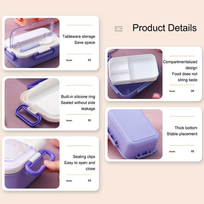 Rabbit Plastic Leakproof BPA Free Lunch Box with Spoon - Keep Your Food Fresh and Organized for Adults and Kids - Bpa-Free, Microwave and Dishwasher Safe (Multicolor) (1100ML, Green,Orange,Purpel)
