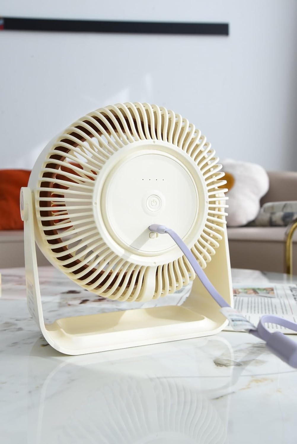 USB Rechargeable Mini Portable Hand Fan With Noise Cancelling Design Battery Operated Personal Fan for Women,Office,Travel,Mini USB Desk Fan for Home...