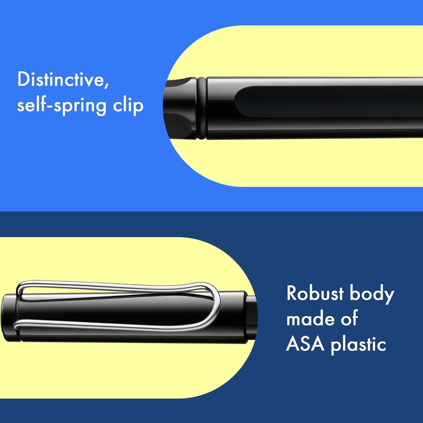 Lamy Safari Black Roller Ball Pen with Medium M63 black refill
