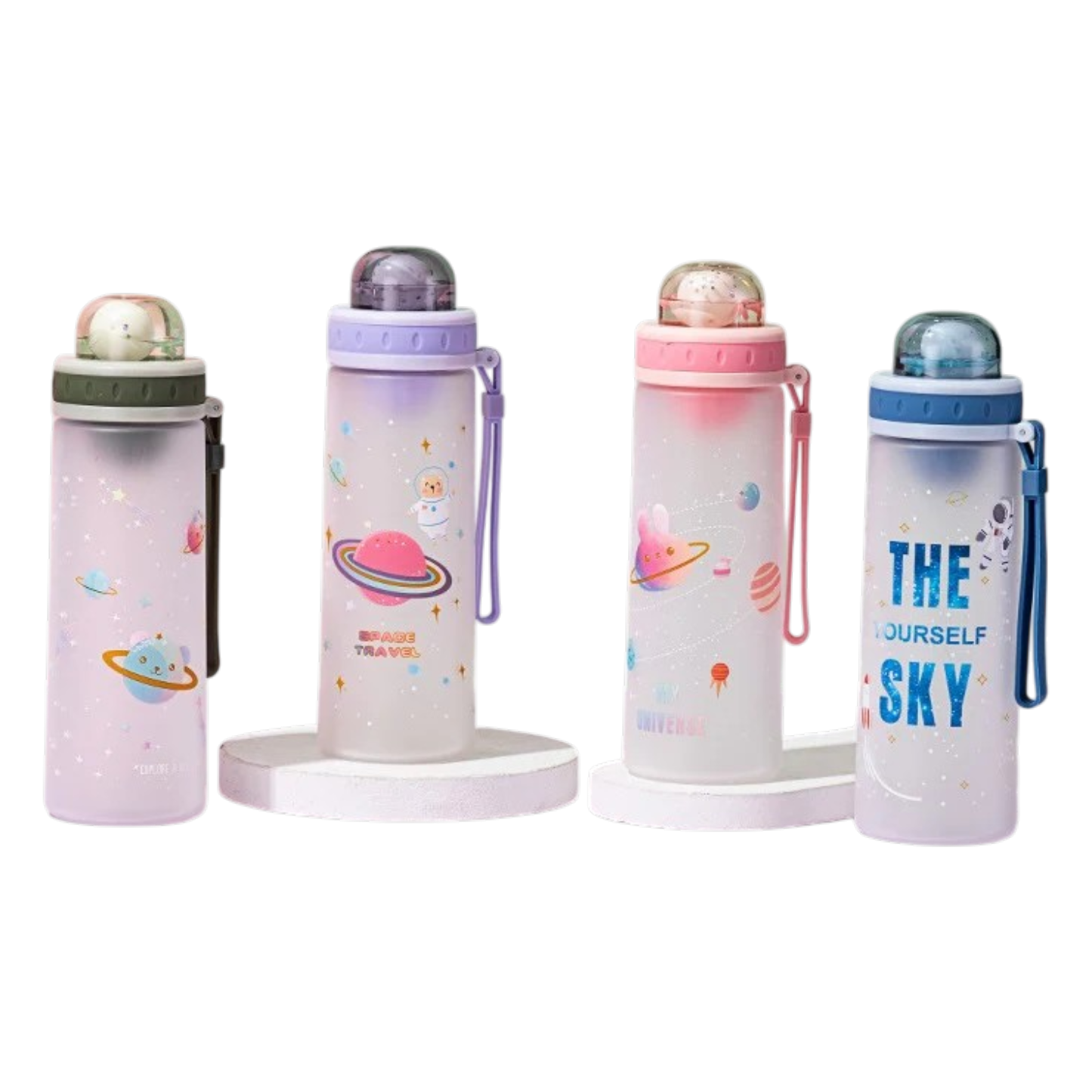 "Space Travel" Children's Frosted Water Bottle