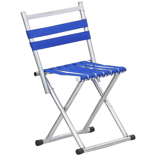 Venti Foldable Camping Chair, Heavy Duty Outdoor Portable Lightweight Folding Stool, Fishing Hiking Beach Picnic Stool Collapsible Camping Stool Mini for Travel Garden Chair (Silver)