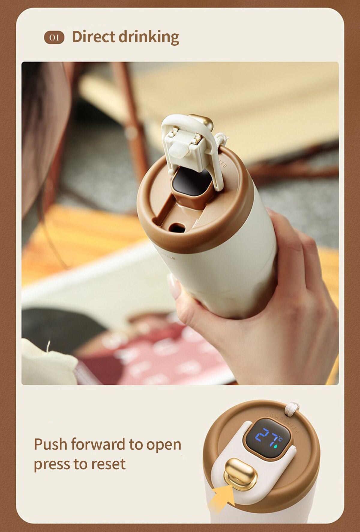 Relea "Live Well" Smart Temperature Display Coffee Cup