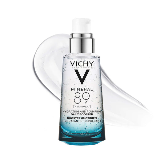 VICHY Mineral 89 Fortifying, Hydrating & Plumping Daily Skin Booster, Face Moisturizer Liquid With Hyaluonic Acid, 1.67 Fl. Oz.