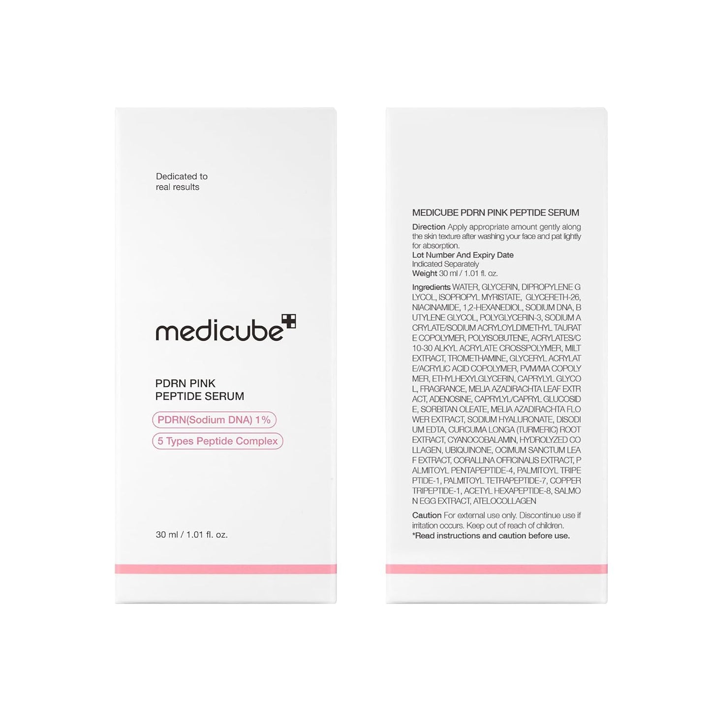 medicube PDRN Pink Peptide Serum Sodium DNA 1%, Pink glow serum, Peptide, Niacinamide, Hydrating & Moisturizing & Plumping, Uneven Skin Tone, Korean Skincare 30ML (1.01 fl.oz., Salmon DNA PDRN)