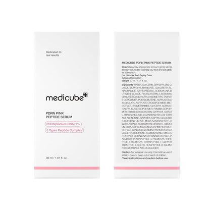 medicube PDRN Pink Peptide Serum Sodium DNA 1%, Pink glow serum, Peptide, Niacinamide, Hydrating & Moisturizing & Plumping, Uneven Skin Tone, Korean Skincare 30ML (1.01 fl.oz., Salmon DNA PDRN)