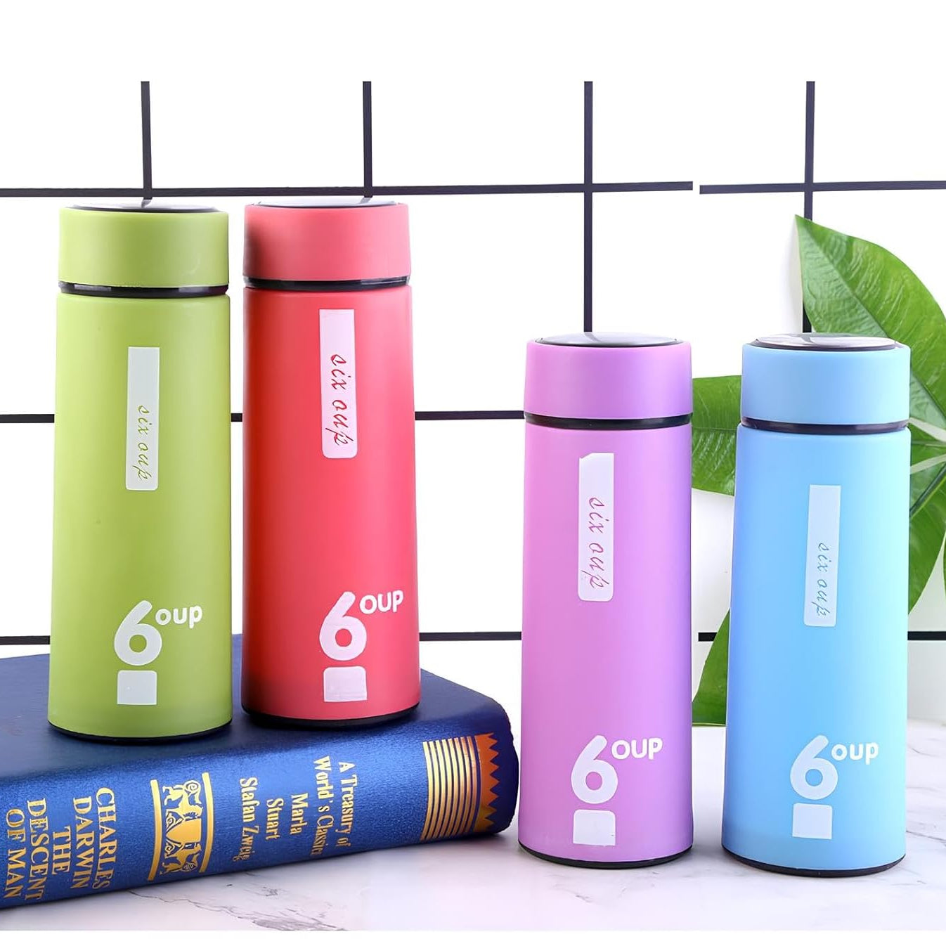 Venti Flower Water Bottle for Kids – Cute and Stylish Water Bottle with Anti-Leak Proof Cap, School Water Bottle for Kids, Boys and Girls (Pack of 2)(Random Colour Will be Shipped)