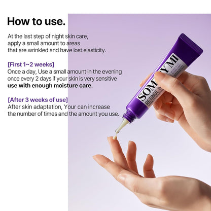 SOME BY MI Retinol Intense Advanced Triple Action Eye Cream -, 30ml - Fine Lines and Dark Circles Care for Sensitive Skin - Mild Retinol Under Eye Night Cream for Aging Signs - Korean Skin Care