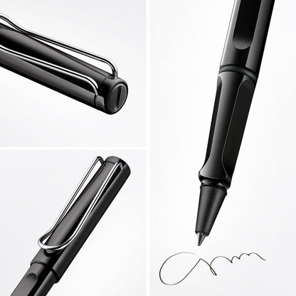 Lamy Safari Black Roller Ball Pen with Medium M63 black refill